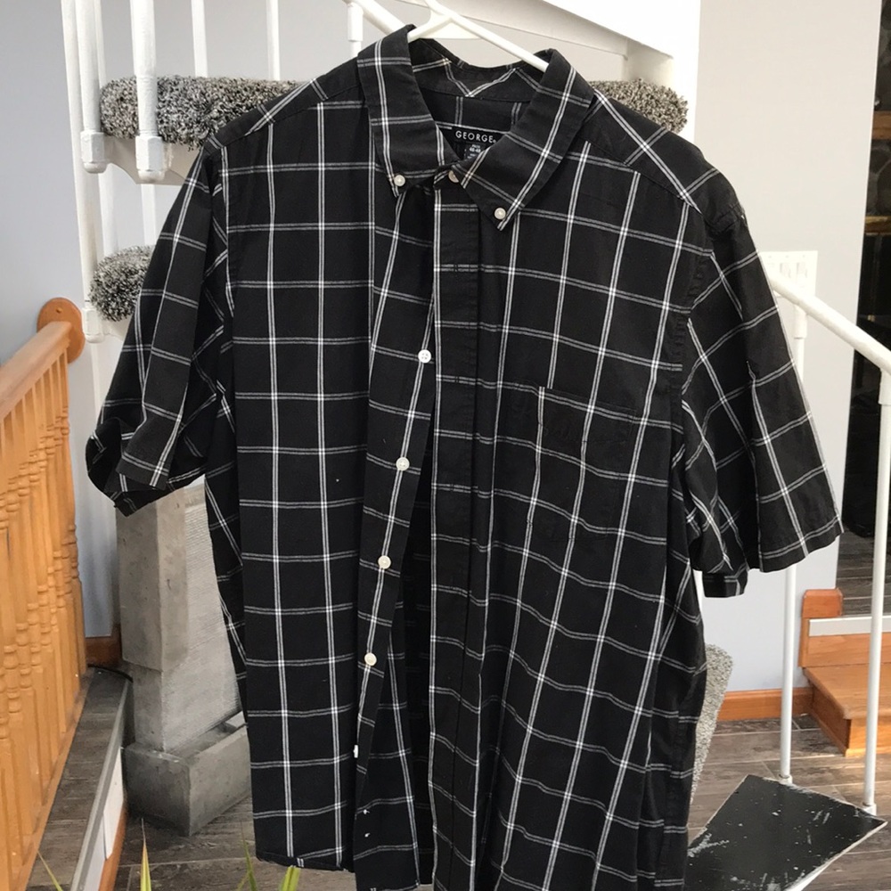 GEORGE Short Sleeve Button Up XL